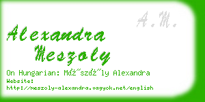 alexandra meszoly business card